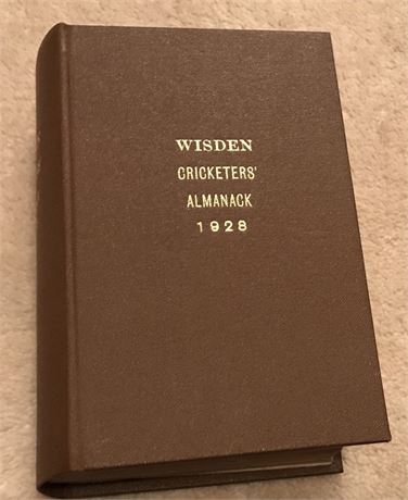 1928 Wisden Rebound with Covers