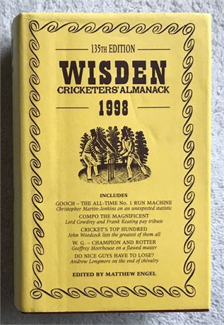1998 Wisden - Hardback & Dust Jacket.