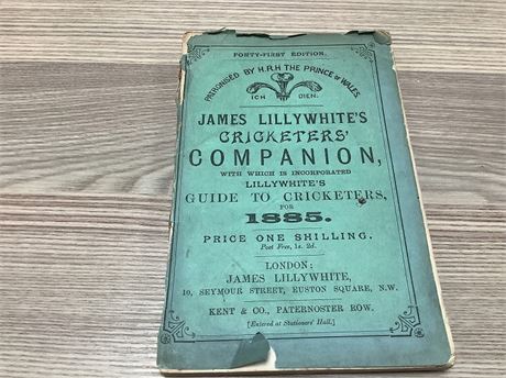 1885 Lillywhite's Cricketers' Companion