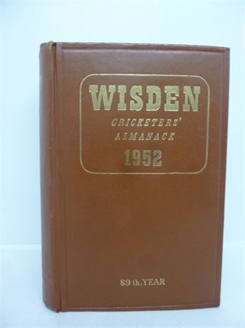1952 Wisden H/b VERY GOOD PLUS condition
