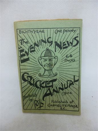 EVENING NEWS CRICKET ANNUAL 1904. VERY GOOD