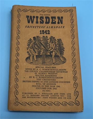 1942 Linen Cloth Wisden