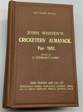 1932 Hardback Reprint - Numbered 61 of 500