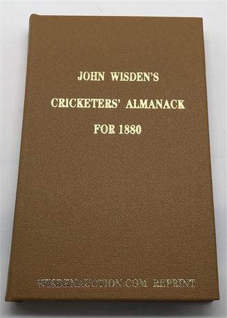 New: Facsimile Wisden for 1880 - Numbered