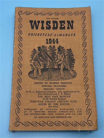 Cricket Gift for 80th Birthday - 1944 Wisden Softback