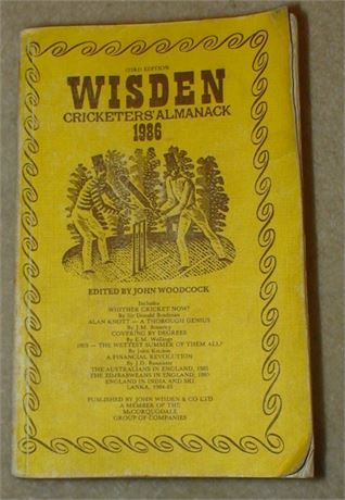 1986 Linen Cloth Wisden - Reference Only