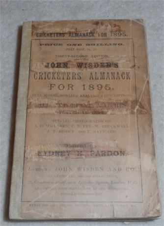 1895 Wisden Paperback, Facsimile Parts