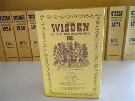 1981 Wisden Original Hardback - Free UK P&P