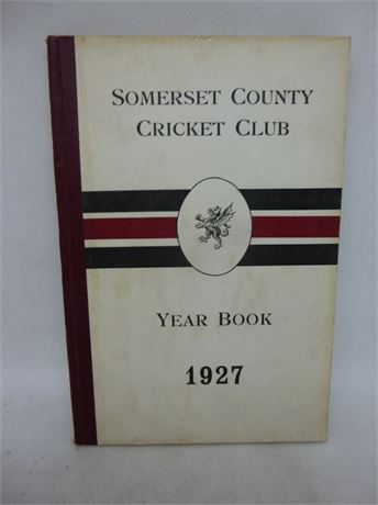 SOMERSET CCC YEAR BOOK 1927.NEAR FINE