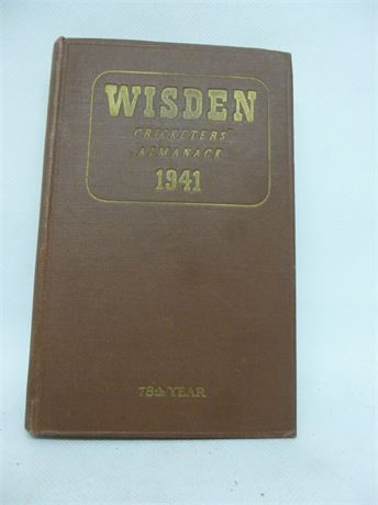 1941 Wisden Publisher's Hardback.VERY GOOD condition