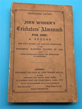 1886 Paperback Wisden