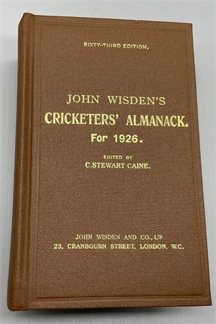 1926 Hardback Reprint - Numbered 335 of 500